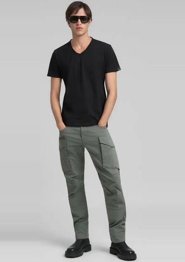 M6591A-2660 098 | BAUMWOLL-T-SHIRT MIT V-AUSSCHNITT